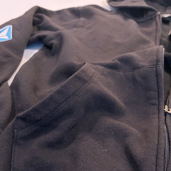 Volcom Black Hoodie with Blue Accents - Picture 6 of 7